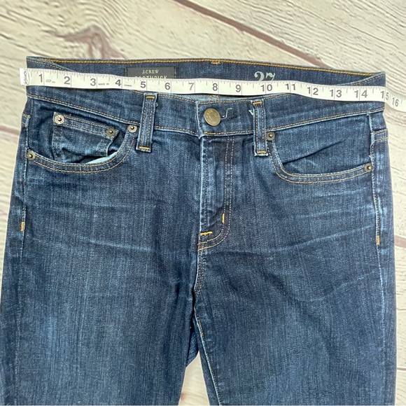 J. CREW Toothpick classic dark wash denim skinny straight ankle jeans, size 27 - Picture 11 of 14